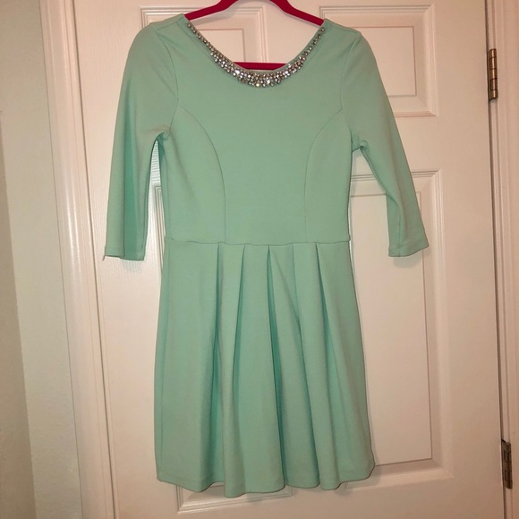 Cute Mint Dress with Rhinestones - Medium - Picture 1 of 3